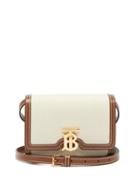 Burberry - Tb Mini Canvas And Leather Cross-body Bag - Womens - Cream