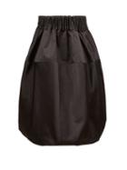 Loewe - Anagram-logo Puffed Taffeta Skirt - Womens - Black