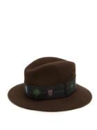 Matchesfashion.com Albertus Swanepoel - Argyle Felted Wool Fedora - Mens - Brown