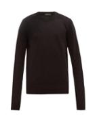Matchesfashion.com Prada - Open Knit Virgin Wool Sweater - Mens - Black