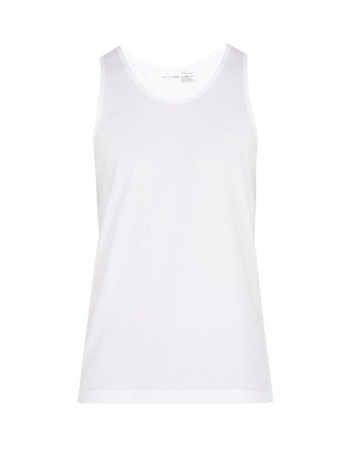 Matchesfashion.com Comme Des Garons Shirt - Cotton Jersey Tank Top - Mens - White