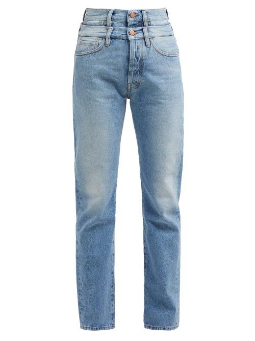 Matchesfashion.com Aries - Lily Double Waistband Jeans - Womens - Denim