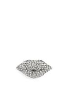 Sonia Rykiel Lips Crystal-embellished Pin Brooch