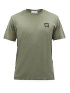 Stone Island - Logo-patch Cotton-jersey T-shirt - Mens - Green