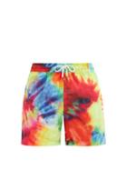 Matchesfashion.com Polo Ralph Lauren - Tie-dye Logo-embroidered Swim Shorts - Mens - Multi