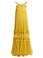 Maria Lucia Hohan Felicia Pleated Halterneck Tulle Gown