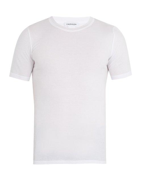 Matchesfashion.com Calvin Klein 205w39nyc - Set Of Three Crew Neck Cotton Pyjama T Shirts - Mens - White