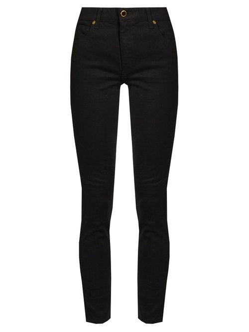 Matchesfashion.com Khaite - Kassandra Mid Rise Skinny Leg Jeans - Womens - Black