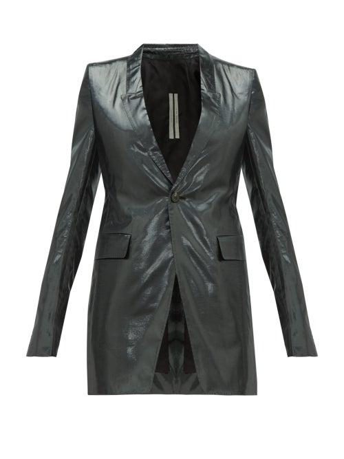 Matchesfashion.com Rick Owens Drkshdw - Coated-canvas Blazer - Womens - Black