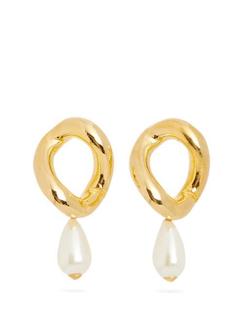 Matchesfashion.com Rosantica - Canasta Pearl-embellished Drop Earrings - Womens - Pearl