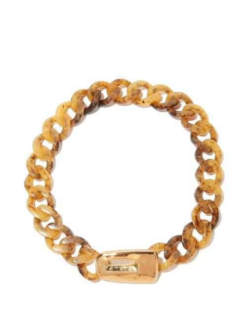 Ladies Jewellery Marni - Tortoiseshell-resin Chain Necklace - Womens - Orange