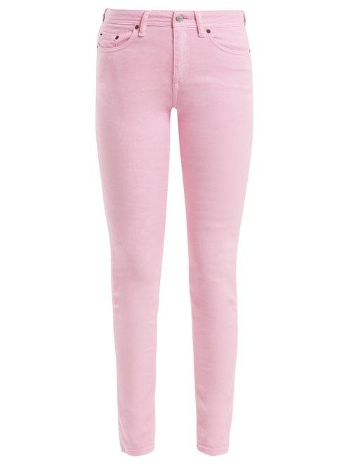 Matchesfashion.com Acne Studios - Climb Mid Rise Skinny Leg Jeans - Womens - Pink