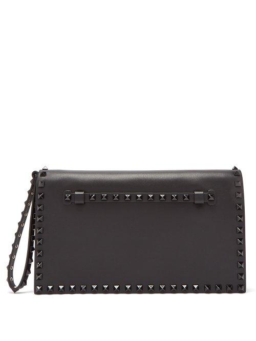 Matchesfashion.com Valentino - Rockstud Clutch - Womens - Black