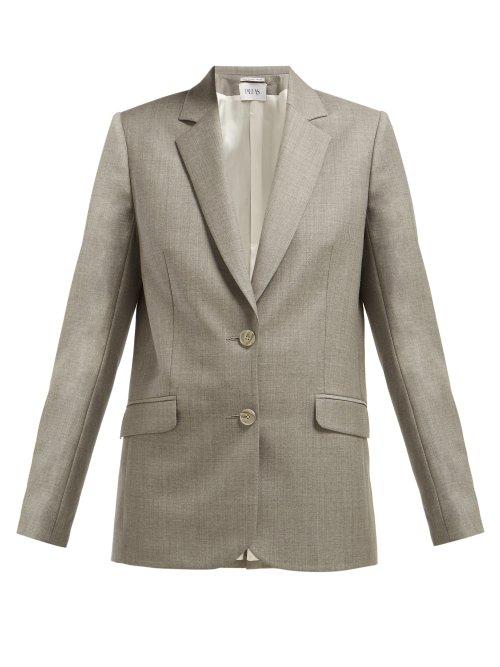 Matchesfashion.com Pallas X Claire Thomson-jonville - Episode Single Breasted Wool Blazer - Womens - Grey