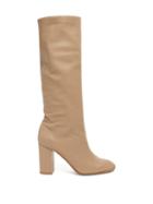 Matchesfashion.com Aquazzura - Boogie 85 Knee High Leather Boots - Womens - Grey