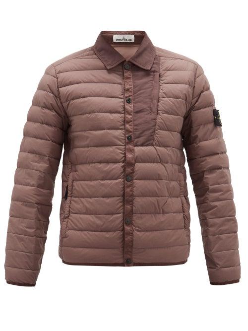 Matchesfashion.com Stone Island - Logo-patch Technical Down-filled Jacket - Mens - Brown