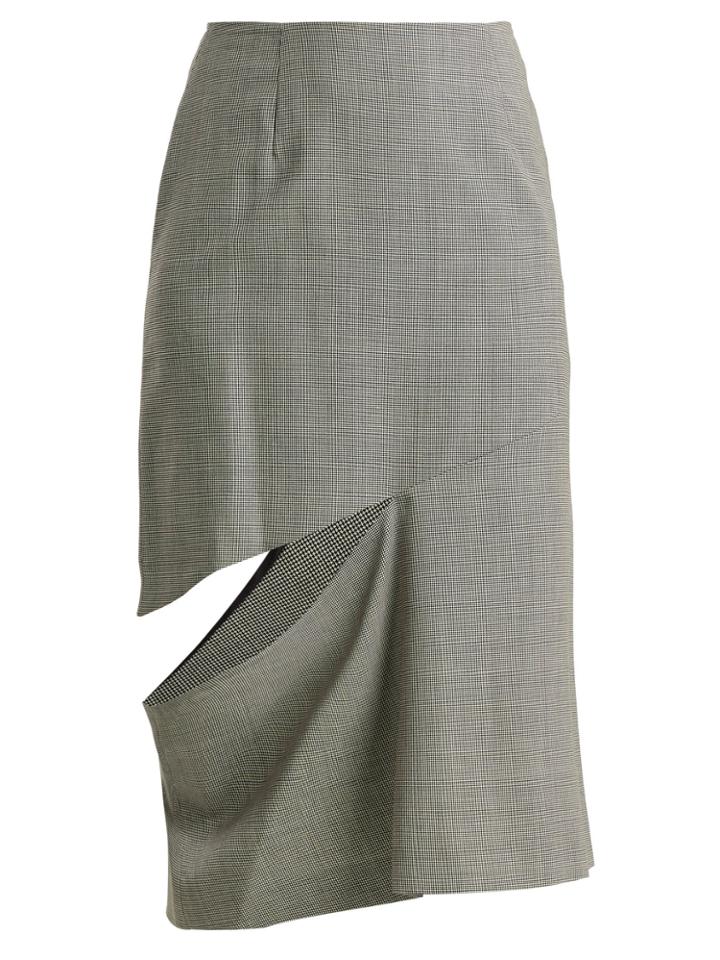Maison Margiela Houndstooth Cut-out Skirt