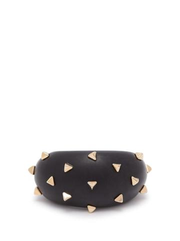Matchesfashion.com Wai Wai - X Betina De Luca Studded Acrylic Bangle - Womens - Black