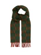 Gucci Gg-logo Alpaca And Wool-blend Scarf