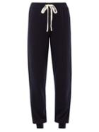 Matchesfashion.com Johnston's Of Elgin - Lilla Side-striped Cashmere Track Pants - Womens - Navy White