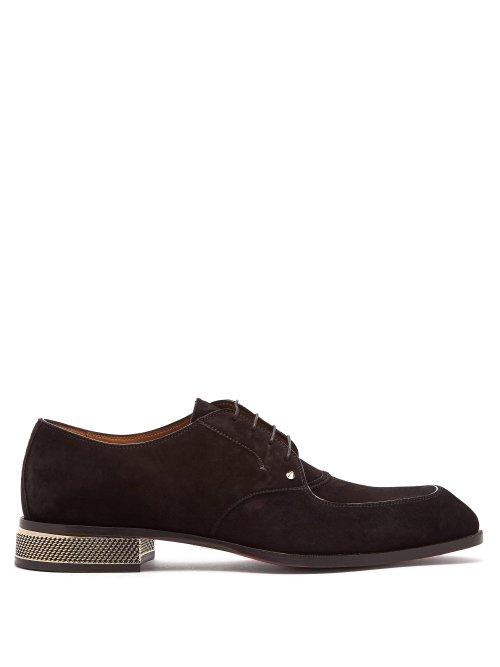 Matchesfashion.com Christian Louboutin - Thomaso Suede Derby Shoes - Mens - Black