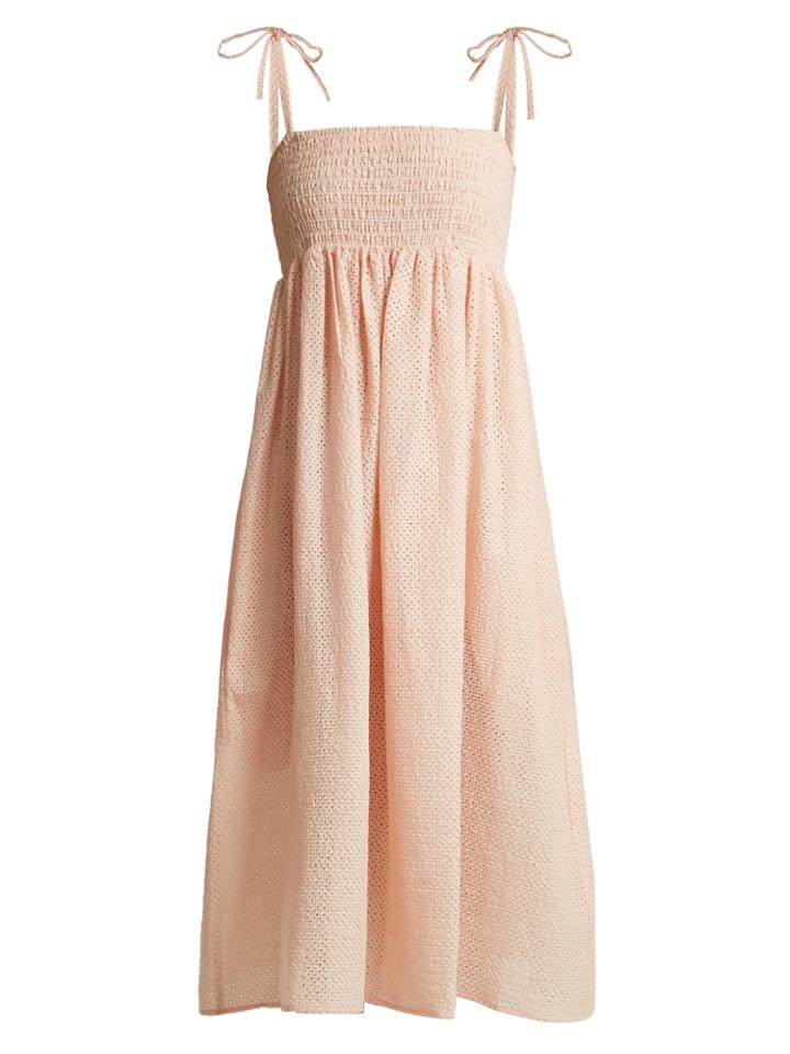 Marysia Broderie-anglaise Cotton Midi Dress