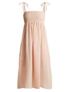 Marysia Broderie-anglaise Cotton Midi Dress