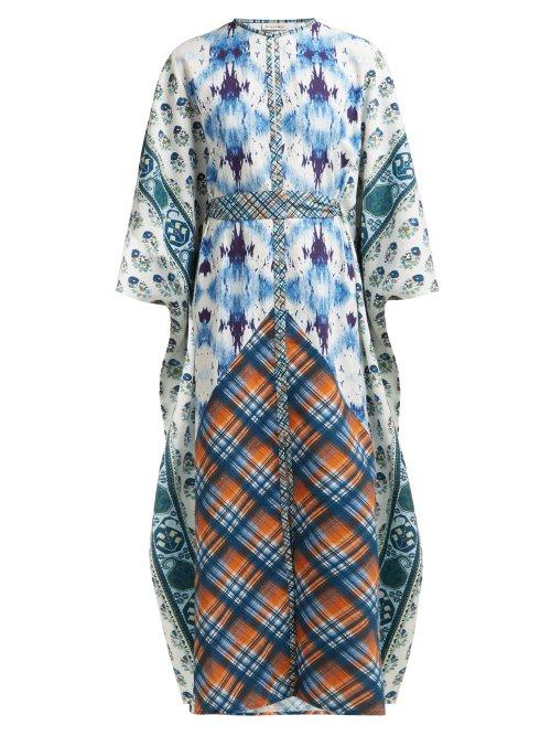 Matchesfashion.com D'ascoli - Cayman Cotton Kaftan - Womens - Blue Print