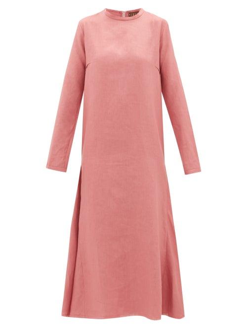 Matchesfashion.com Albus Lumen - Tula Linen Dress - Womens - Pink