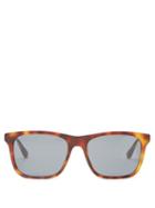 Matchesfashion.com Gucci - Square Acetate Sunglasses - Mens - Brown