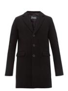 Matchesfashion.com Herno - Single Breasted Wool Blend Overcoat - Mens - Black