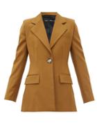 Matchesfashion.com Proenza Schouler - Single-breasted Notched-lapel Wool-blend Blazer - Womens - Brown