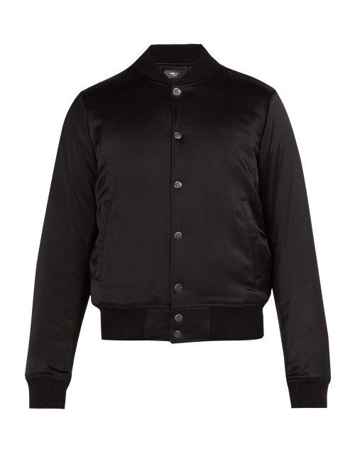 Matchesfashion.com Amiri - Forever Appliqu Silk Bomber Jacket - Mens - Black