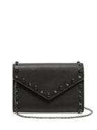 Valentino Rolling Rockstud Grained-leather Clutch