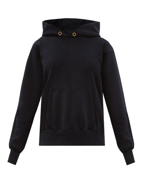 Ladies Rtw Les Tien - Brushed-back Cotton Hooded Sweatshirt - Womens - Navy