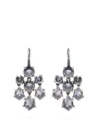 Matchesfashion.com Bottega Veneta - Chandelier Oxidised Silver Earrings - Womens - Silver