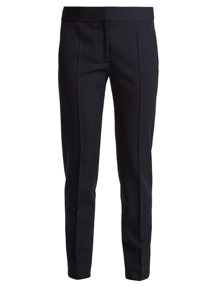 Stella Mccartney Zip-hem Skinny Wool Trousers