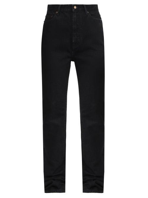 Saint Laurent - High-rise Straight-leg Jeans - Womens - Black