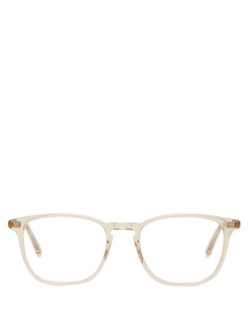 Matchesfashion.com Garrett Leight - Boon Square Frame Acetate Glasses - Mens - Clear