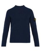Matchesfashion.com Stone Island - Fisherman Knit Cotton Sweater - Mens - Blue