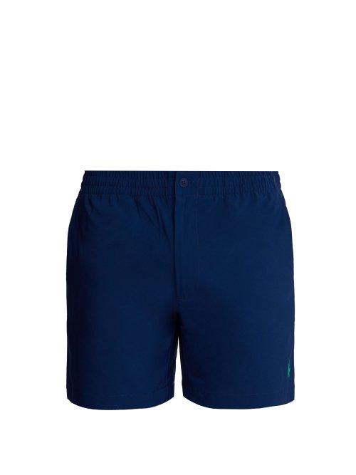 Matchesfashion.com Polo Ralph Lauren - Logo Embroidered Swim Shorts - Mens - Navy Multi