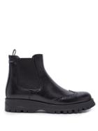 Matchesfashion.com Prada - Brogue Detail Leather Ankle Boot - Womens - Black