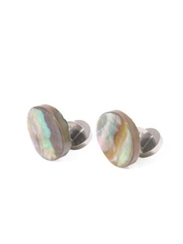 Mathieu Jerome Natural Shell Cufflinks