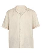 Matchesfashion.com Hecho - Deshilado Embroidered Linen Shirt - Mens - Beige