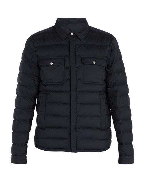 Matchesfashion.com Moncler - Caph Down Filled Shirt Jacket - Mens - Navy