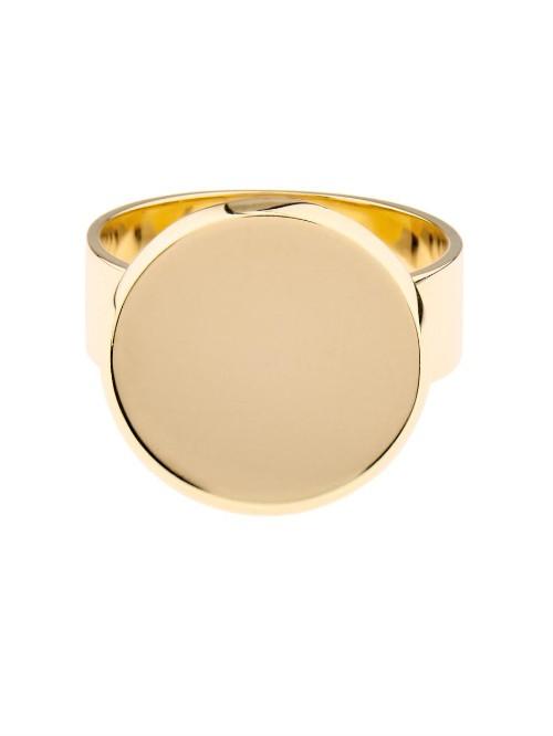 Dina Kamal Dk01 Yellow-gold Flat-coin Ring
