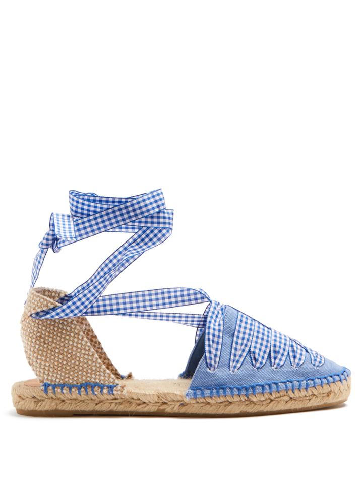 Castañer Jean Gingham-ribbon Embellished Espadrilles