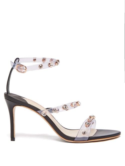 Matchesfashion.com Sophia Webster - Rosalind Crystal Embellished Leather Sandals - Womens - Black
