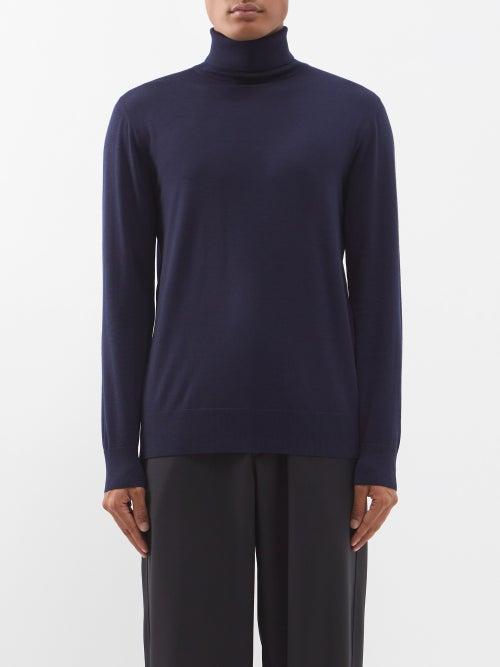 Gabriela Hearst - Jermaine Roll-neck Merino-wool Sweater - Mens - Navy