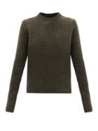 Matchesfashion.com Gabriela Hearst - Philippe Boucl-knit Cashmere-blend Sweater - Womens - Khaki